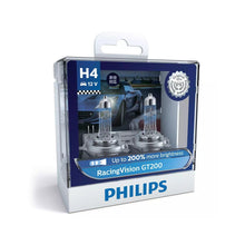 Philips Racing Vision GT200 H4 Head Light Globe + 200% Light Philips Globes 12342RGTS2-1