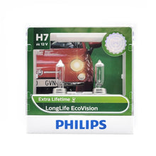 Philips Long Life EcoVision H7 Globe 12V 55W Pair Philips Globes 12972LLECOS2-2