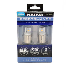 Narva LED Tail Light Globes Bayonet BA15S R5W 12/24V GEN III Narva Globes 18260BL-2