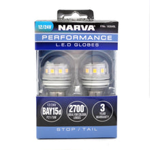 Narva LED Stop Tail Light Globe BAY15d 21/5W 12V / 24V Pair GENIII Narva Globes 18264BL-2