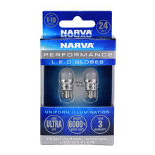 Narva T10 LED Globes T-10 LED Bulb Wedge Globe Cool White T10 LED White Pair 24V Narva Globes 18300BL-2