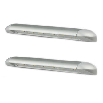 LED Autolamps LED Caravan Awning Light Silver 260mm Long 12V Pair LED Autolamps RV Interior & Exterior Lighting 23260B-PAIR-1