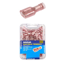 Narva Female Blade Terminal Red High Heat Double Crimp for 3mm Wire 100 Pack Narva Lugs & Connectors 56141_1