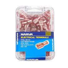 Narva Female Blade Terminal Red High Heat Double Crimp for 3mm Wire 100 Pack Narva Lugs & Connectors 56141_2