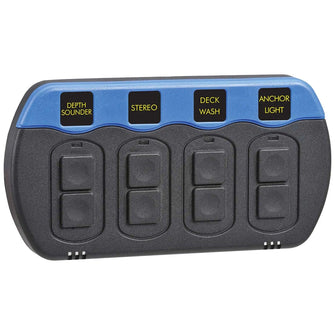 Narva Marine Waterproof Switch Panel 4 Switch with Labels 12/24V Narva Switches & Relays 63198BL-1