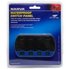 Narva Marine Waterproof Switch Panel 4 Switch with Labels 12/24V Narva Switches & Relays 63198BL-3