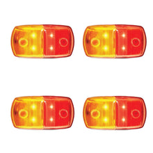 LED Autolamps Caravan Side Marker Red/Amber Pack of 4 LED Autolamps LED Lights Trailer 69ARM-4-1