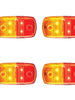 LED Autolamps Caravan Side Marker Red/Amber Pack of 4 LED Autolamps LED Lights Trailer 69ARM-4-1