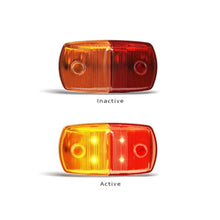 LED Autolamps Caravan Side Marker Red/Amber Pack of 4 LED Autolamps LED Lights Trailer 69ARM-4-2