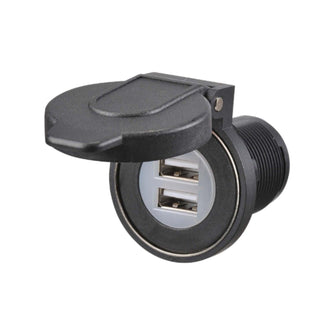 Narva Twin USB Socket Heavy-Duty with Magnetic Dust Cover Narva Elec Accessory, Plugs & Sockets 81108BL_1