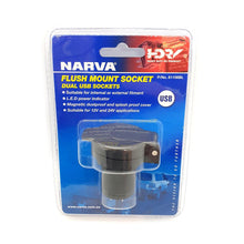 Narva Twin USB Socket Heavy-Duty with Magnetic Dust Cover Narva Elec Accessory, Plugs & Sockets 81108BL_2