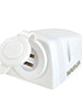 Narva Twin USB Socket Surface Mount White Narva Elec Accessory, Plugs & Sockets 81154WBL-1