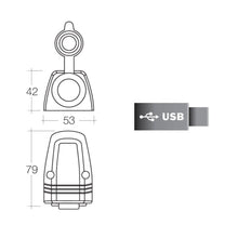 Narva Twin USB Socket Surface Mount White Narva Elec Accessory, Plugs & Sockets 81154WBL-4