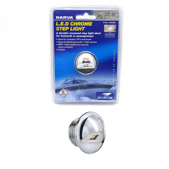 Narva Chrome LED Interior Light / Gunwale Light White Light Output Narva RV Interior & Exterior Lighting 87608BL-1